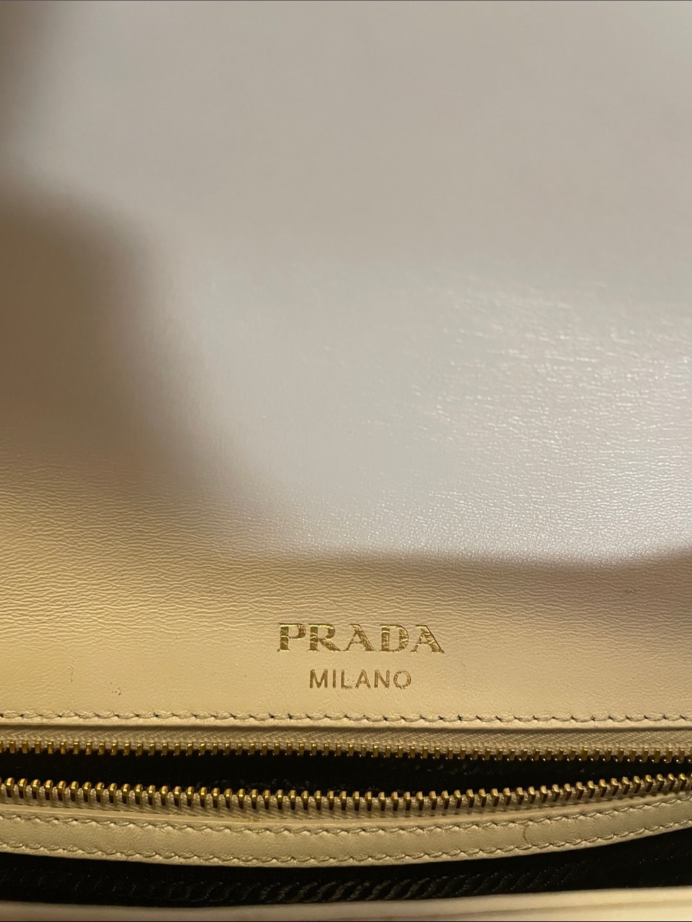 Prada Cream Quilted Chain Crossbody Bag - Picture 6 of 7